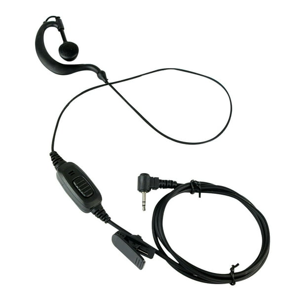Vooruitzien Belang Weiland 2.5mm Audio Interface Earpiece Walkie Talkie Headset PTT Mic Replacement  for HYT/Motorola Radio, Black - Walmart.com