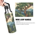 thumbnail image 4 of Yayeee 20oz Insulated Water Bottle Double Wall Stainless Steel with Flip Straw Lid, Retro Pine Tree, 4 of 7