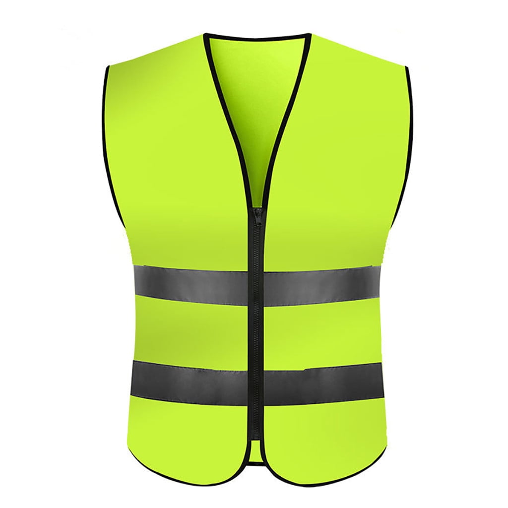 High Visibility Running Reflective Vest Outdoor Apparel Security Equipment Night Work Tops Reflective Tape for Clothing Yellow
