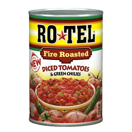 (6 Pack) RO*TEL Fire Roasted Diced Tomatoes and Green Chilies, 10 (Best Way To Fry Green Tomatoes)