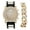 Black, variant on Bling-ed Out Hip Hop Rubber Bullet Band Mens Watch and Iced Cuban Bracelet - RWC2021 (ST10248 Gold)