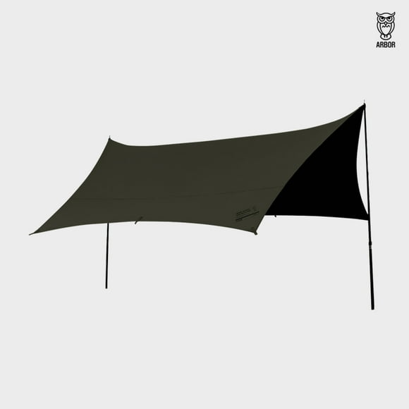ARBOR WILD HEXA BLACK COATING TARP CAMPING OUTDOOR