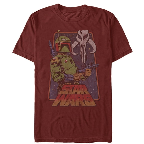 Men's Star Wars Vintage Boba Fett Frame Graphic Tee Cardinal 3X Large