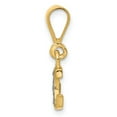 thumbnail image 2 of 14k Yellow Gold 14KY with Rhodium Diamond Letter G Initial Pendant Charm, 2 of 4