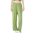 thumbnail image 3 of Defitshape Women's Plus Size Cotton Pajama Pant Summer Sleep Bottoms Soft Cool Comfy Stretch Fall Lounging Spring Loose Casual Loungewear Light Green X-Large, 3 of 5