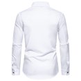 thumbnail image 3 of Men's Colorblock Dress Shirts - Long Sleeve Stretch Wrinkle-Free Formal Shirt - Business Casual Button Down Shirts, 3 of 6