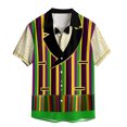 thumbnail image 2 of Xuyuer Bowling Shirts for Women Carnival Print Short Sleeve V-Neck Regular Vintage Fit Hawaiian Summer Casual Holiday Beach Shirts, 2 of 9