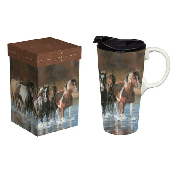 Ceramic Travel Cup, 17oz. w/box, Rush Hour