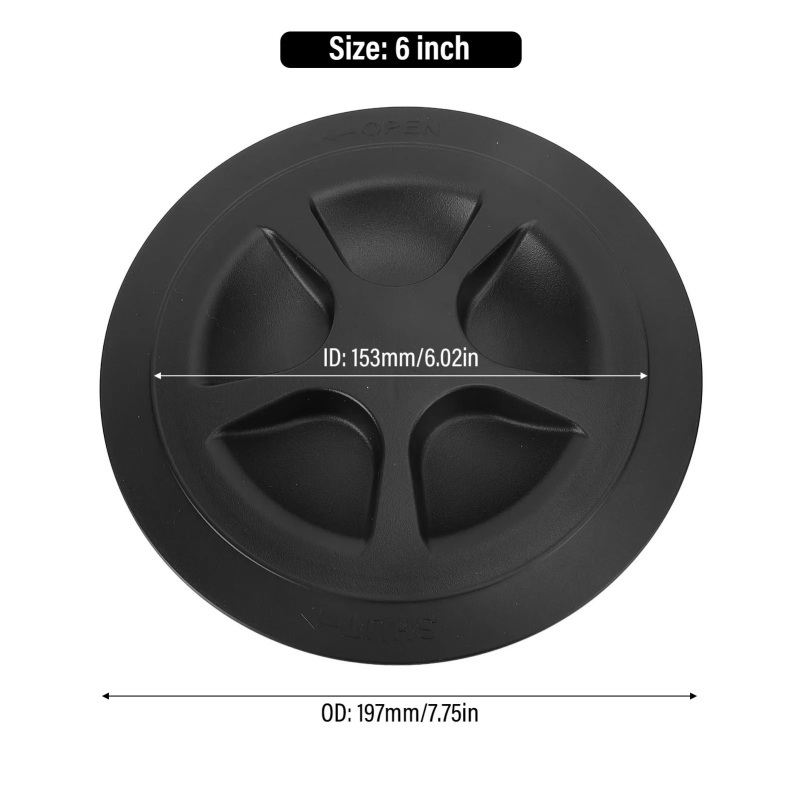 6 Inch Boat Deck Plate Round Circular Type Inspection Lid Detachable Cover for Marine Yacht Kayak Marine Accessories
