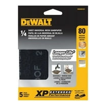 DeWalt DWAM4321 1/4 Sheet Mesh Sandpaper, 80 Grit, 5-Pk. - Quantity 1