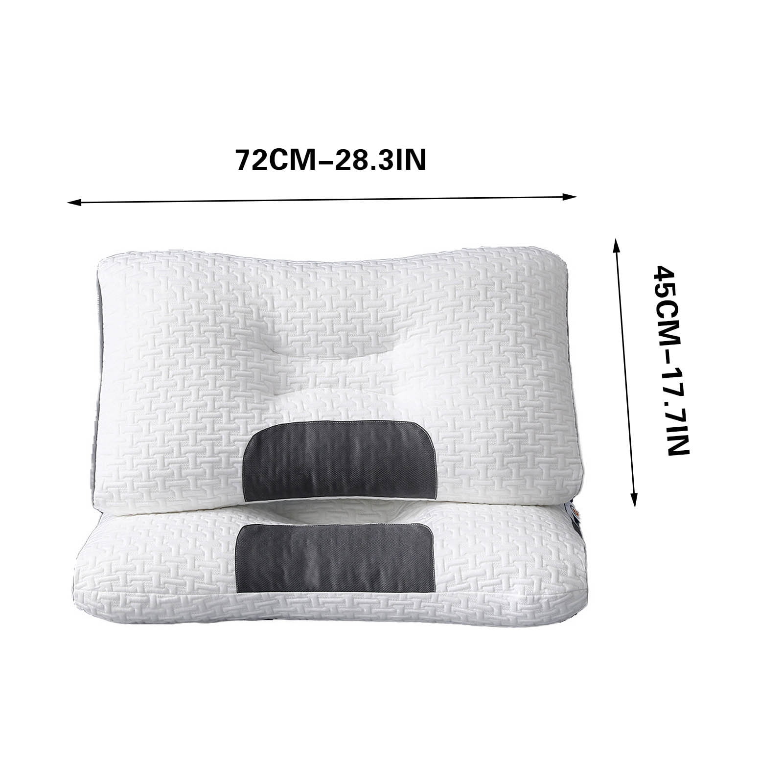 Tri-Core Cervical Support Pillow for Neck, Shoulder, and Back Pain Relief; Ergonomic Orthopedic Contour - for Back and Side Sleepers,Helps Sleep- Gentle