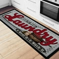 thumbnail image 6 of Findosom 20"x60" Farmhouse Laundry Room Rug Non Slip Rubber Laundry Runner Rug Waterproof Washable Indoor Laundry Rugs and Mats for Kitchen Floor Laundry Room Bathroom Hallway Entryway Decor Red, 6 of 8