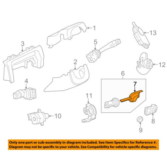 Chevrolet GM OEM 11-13 Caprice Steering Column-Key 92281664