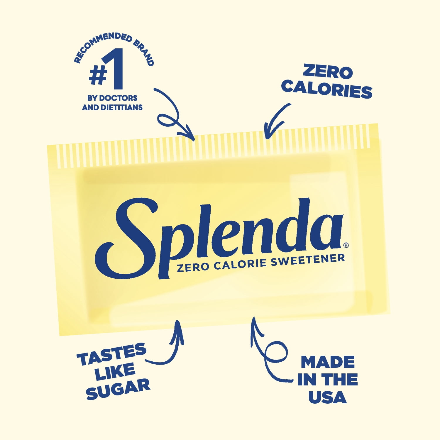 (2 pack) Splenda Zero Calorie Sweetener, Sugar Substitute Packets, 700 Count, Cardboard Box