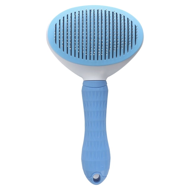 Peine para perros y gatos, cepillo para el pelo lavable para perros y gatos, cuidado de limpieza fácil de usar (azul)