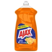 Ajax Ultra Liquid Dish Soap, Triple Action, Mess-Free, Easy-Flip Cap, Orange Scent, 52 fl oz