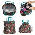 thumbnail image 2 of Pioneer Flower Floral Print Pattern Drawstring Lunch Bag Women - Drawstring Lunch Bag Insulated for Work Office - Stain-Resistant Large Lunchbags for Women with Multi-Pockets, 2 of 6