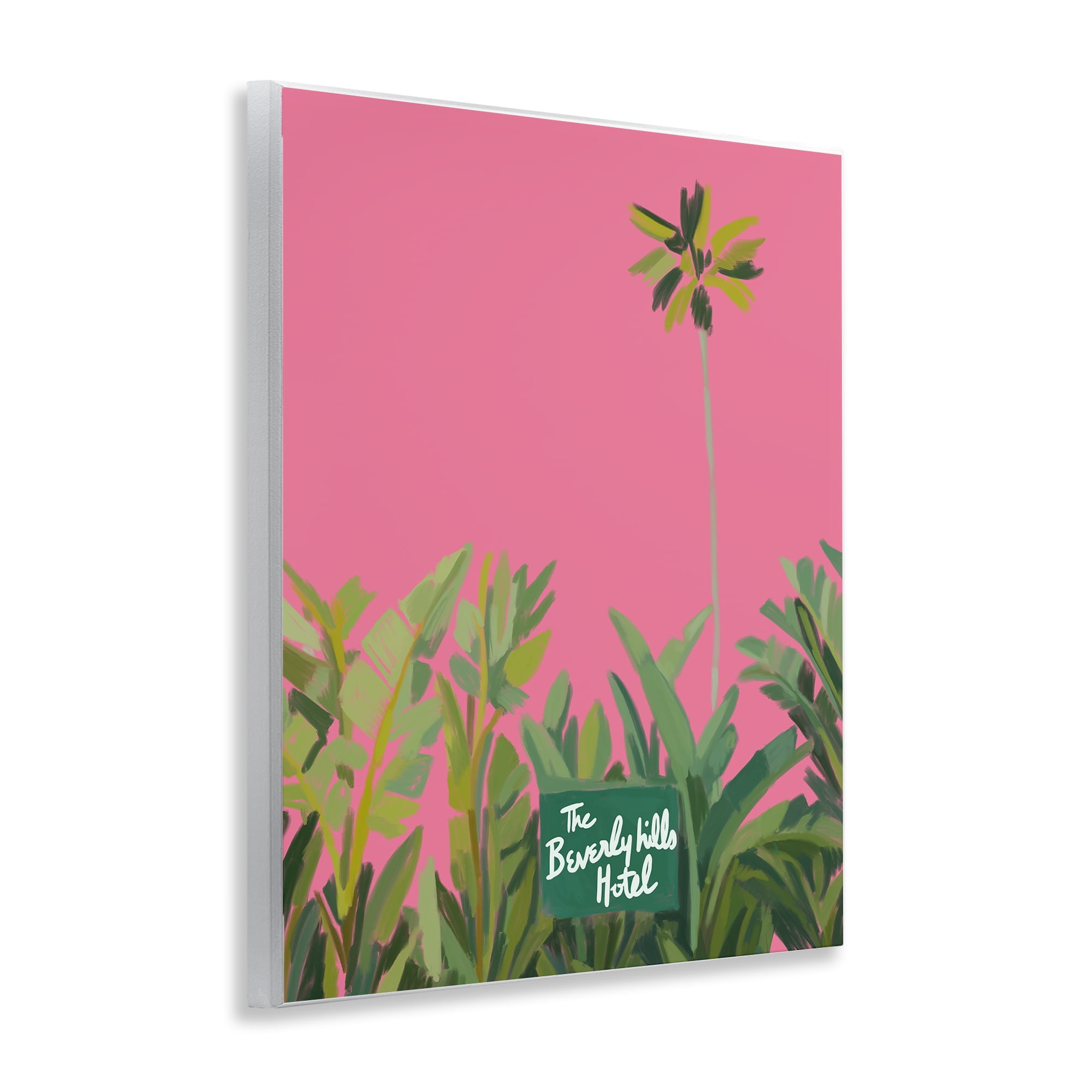 Stupell Industries Beverly Hills Pink & Green Wall Plaque Art, design by Amelia Noyes