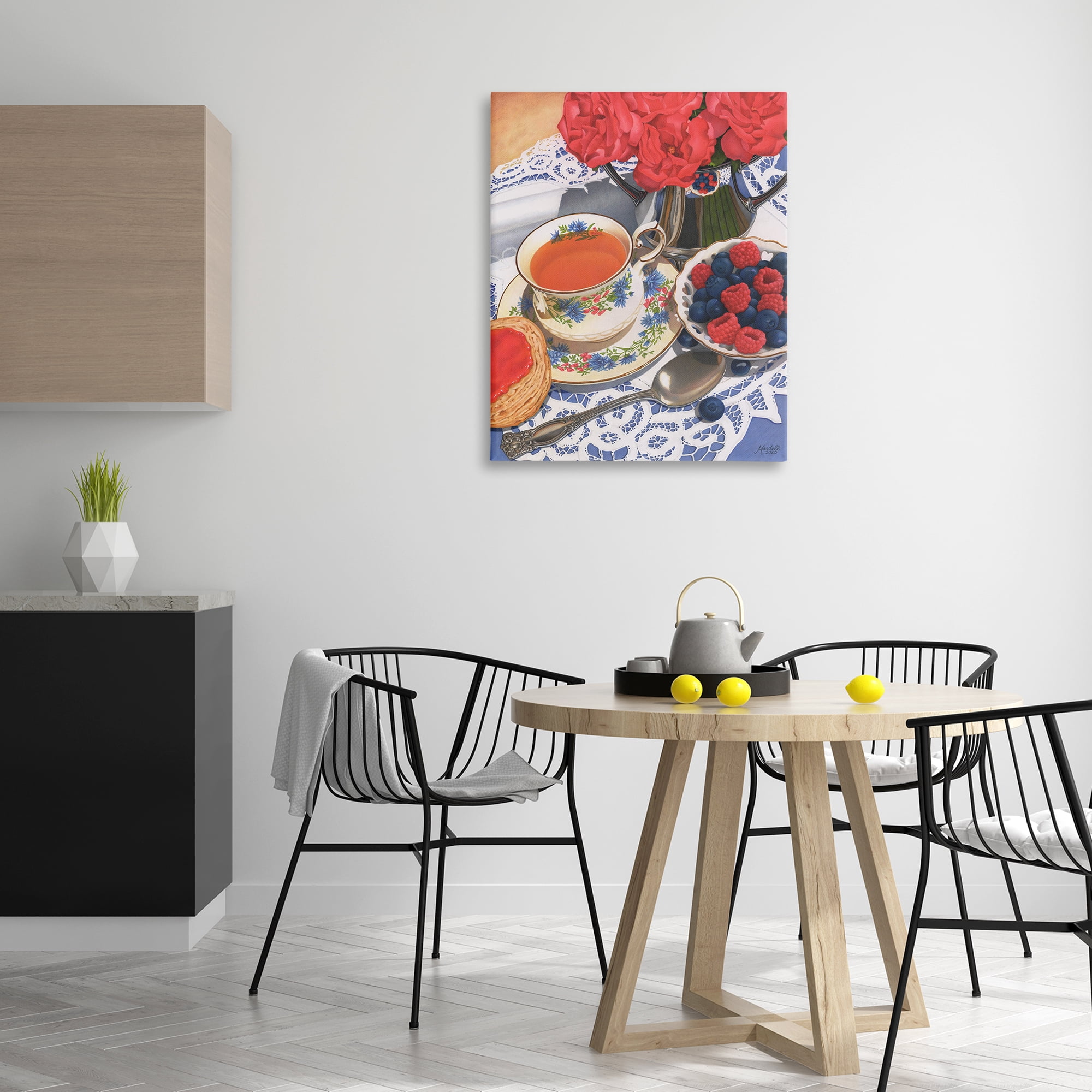 Stupell Industries Berries & Tea Party Food & Beverage Painting Gallery Wrapped Canvas Art Print Wall Art, 30 x 40