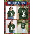 thumbnail image 3 of XCHQRTI Christmas Tree Shirt for Women Plus Size Tshirt Short Sleeve Graphic Top, 3 of 11