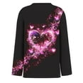 thumbnail image 6 of Inglocry Valentine Shirts for Women 2026 Long Sleeve Crew Neck Holiday Heart Print Tops Tunic Loose Fit Blouses Watermelon Red#1 S, 6 of 6