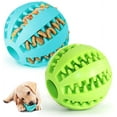 thumbnail image 1 of 2 bolas molares de sandía para mascotas, bolas de juguete de silicona, dientes limpios resistentes a mordeduras y bolas con fugas, bolas interactivas de entrenamiento para perros, verde y azul, 1 of 4