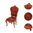 thumbnail image 6 of Mornei 1/12 Dining Chair Collections Realistic Simulated Furniture Chair for Layout DIY dark brown, 6 of 9