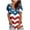 Red, variant on Qetyuw Womens Independence Day Shirts Summer Patriotic USA Flag Pattern Tshirts Cute Short Sleeve Tees Lightweight V Neck Blouses Tops Y2k Tops