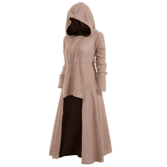 Chandail pour Femmes Mode à Capuche Grande Taille Ourlet Haut Bas Blouse Décontractée Confortable