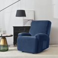 thumbnail image 2 of Velvet Piece Recliner Slipcover Soft Stretch Cover for Recliner Washable and Removable Furniture Protector for Home Decor Light, 2 of 7