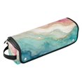 thumbnail image 2 of Hair Tool Organizer Bag with Heat Resistant Mat Removable Travel Storage Case for Hot Air Brushes Curling Irons Flowing Geological Textures, 2 of 8