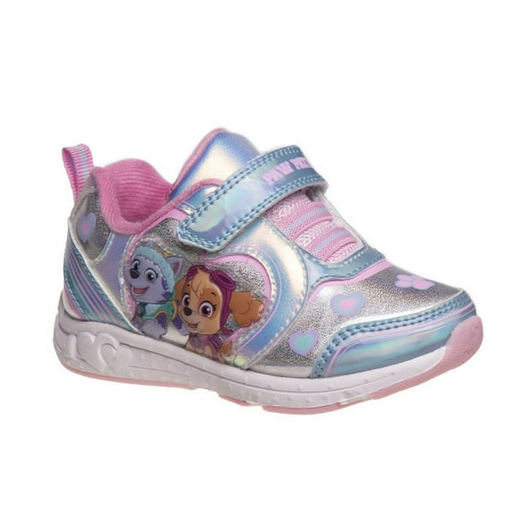Nickelodeon Paw Patrol Girls Casual Sneakers with Two Red Lights