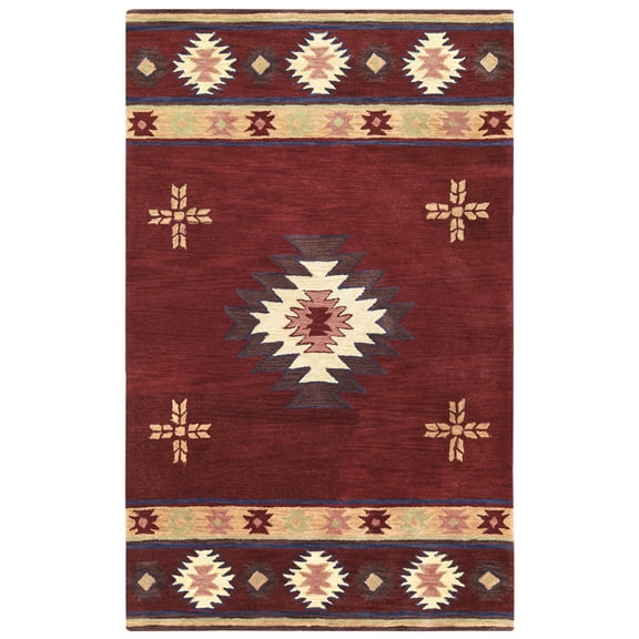 Rizzy Rugs Southwest Area Rug SU2009 Burgundy Arrows Shapes 6' 6" x 9' 6" Rectangle