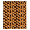 thumbnail image 1 of Cortina de ducha Impermeable ABPHQTO Lindo Pie Cachorro Negro En Naranja 150x180 cm, 1 of 2