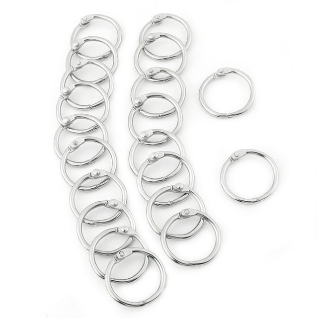 Carpeta de anillas con bisagras de metal, llaveros, clips para álbumes de recortes, 20 piezas