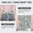 thumbnail image 6 of Pioneer Flower Floral Print Pattern Apron-Garden Aprons for Women with Pockets-Cotton Linen Waterproof Kitchen Cooking Gardening Aprons Adjustable for Kitchen,Cooking,BBQ and Salon 33x27 Inch, 6 of 7