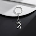 thumbnail image 3 of Fashion Crown A-Z Letters Pendant Keychains for Lovers Silver Color 26 Alphabet Keyring Women Car Key Ring Unique Name Jewelry tzw, 3 of 7