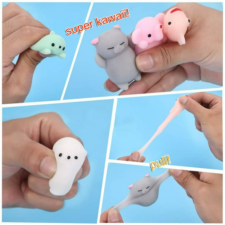Atopoler 24Pcs Soft Mochi Squishy Toys, Mini Kawaii Animals