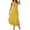 Yellow, variant on Summer Women Thin Shoulder Strap Sleeveless Side Slit Dress Bohemian Flowing Long Skirt