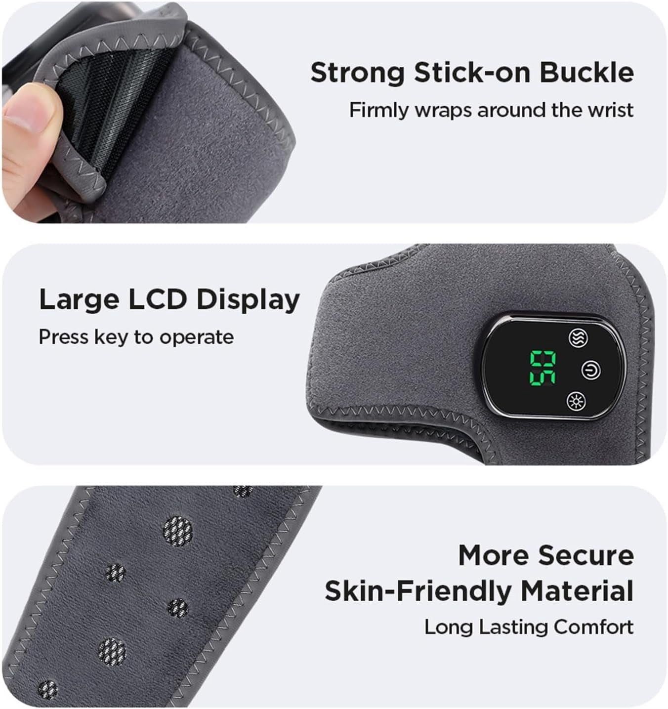 KANOHENO Foot Massager,3 Vibration Modes & 5 Heat Levels,Portable Foot Triple Method Massager for Neuropathy & Circulation & Pain Relief