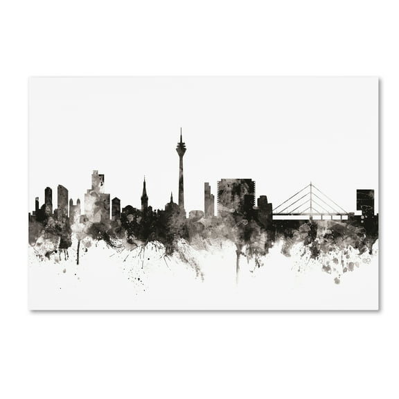 Trademark Fine Art 'Dusseldorf Germany Skyline I' Canvas Art by Michael Tompsett