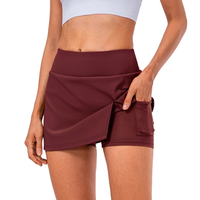 TFixol Faldas de tenis para mujer con bolsillos Falda pantalón de golf atlética Forro 2 en 1
