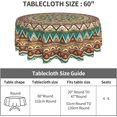 thumbnail image 5 of Mandala Colorful Green Brown Waterproof Picnic Patio Party Round Table Cloth Cover Decorations Fabric 60 Inch Circular Tablecloth for 20-47 Inch Home Dining Room Kitchen Decor, 5 of 6