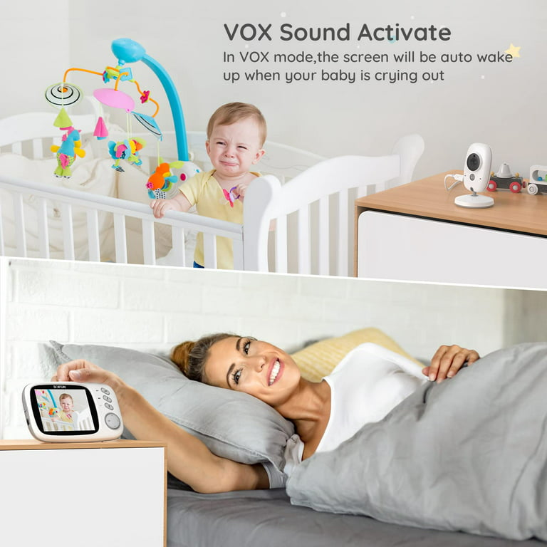 BOIFUN 5 Smart Baby Monitor, 2K WiFi Baby Camera Via Screen and