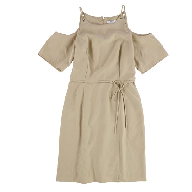 Bar III Vestido tubo con hombros descubiertos para mujer, beige, mediano