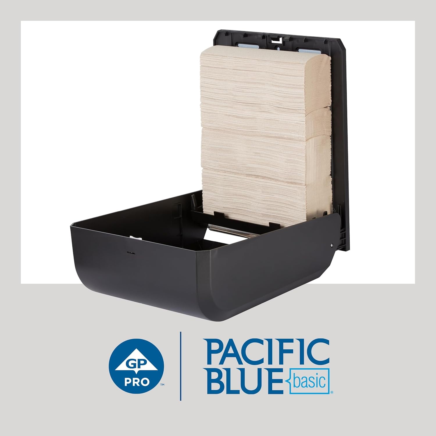 Pacific Blue Basic Recycled Multifold Paper Towels (Previously branded Envision) by GP PRO (), Brown, 23304, 250 Per Pack, 16 Packs Case