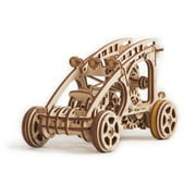 Wood Trick Dune Buggy Wagon Car Mechanical Models 3D Wooden Puzzles DIY Toy Assembly Gears Constructor Kits for Kids, Teens and Adults