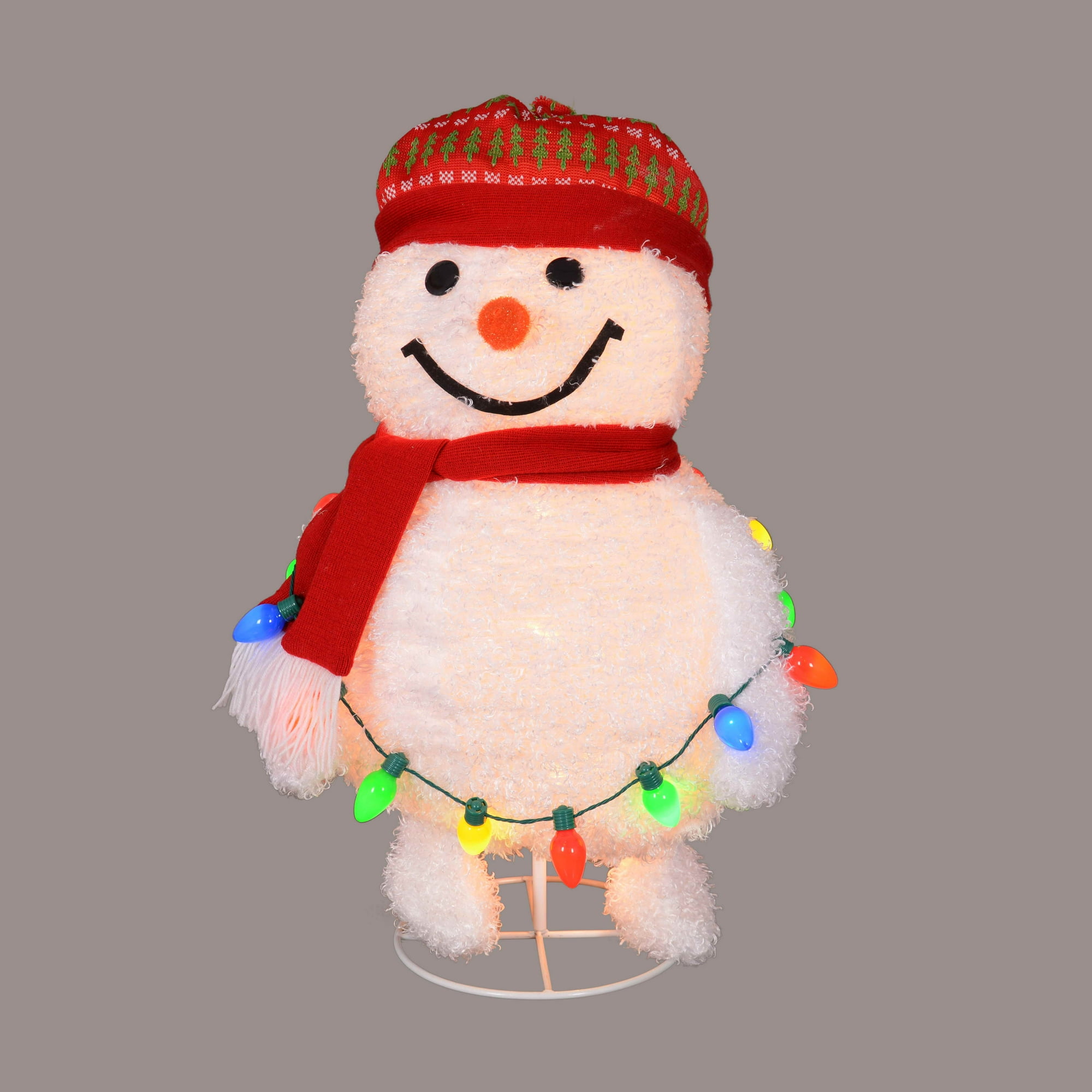30 Red And White Lighted Frosty Pop Up Snowman Decorative Decor Outdoor Decoration