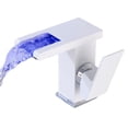thumbnail image 1 of LED Bathroom Faucet Waterfall Single Handle 1 Hole Deck Mount Cold Hot Mixer Tap, 1 of 5
