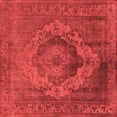 thumbnail image 1 of Ahgly Company Indoor Square Oriental Red Industrial Area Rugs, 6' Square, 1 of 4